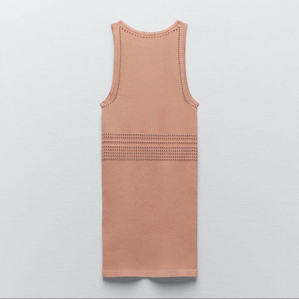 NWT Zara SEAMLESS OPENWORK DRESS size M/L - Picture 8 of 9